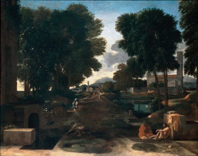 Een Romeinse weg door Nicolas Poussin